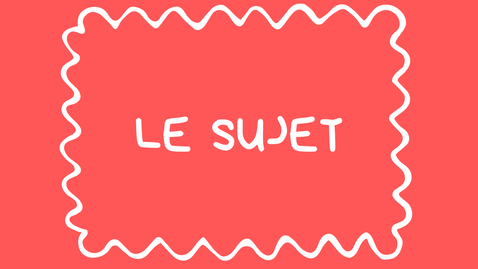 Le sujet