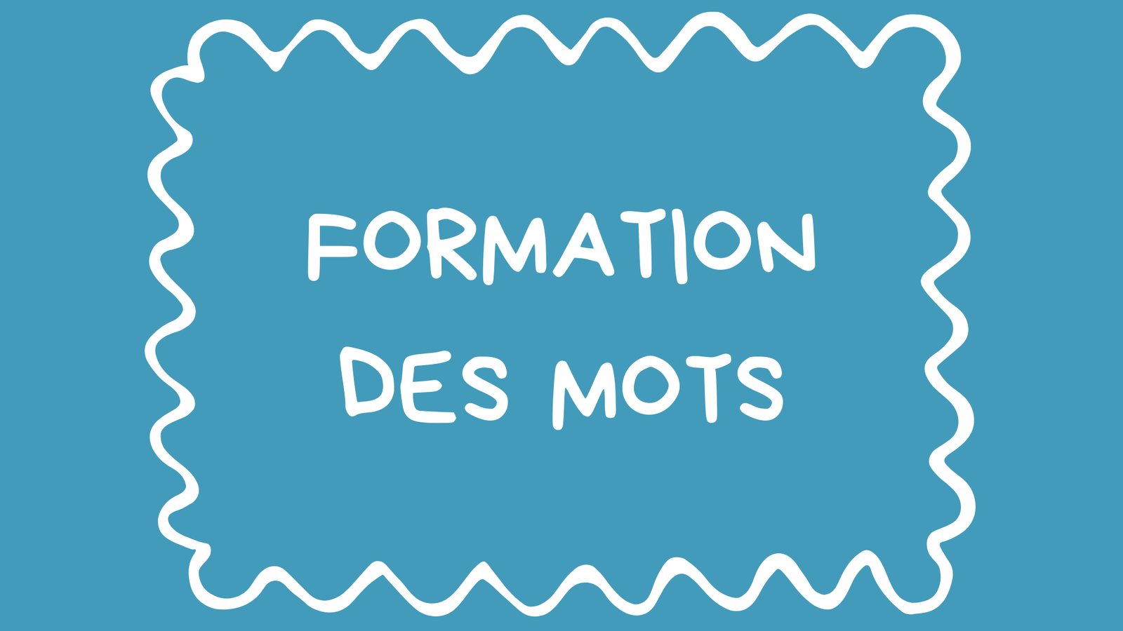 La formation des mots
